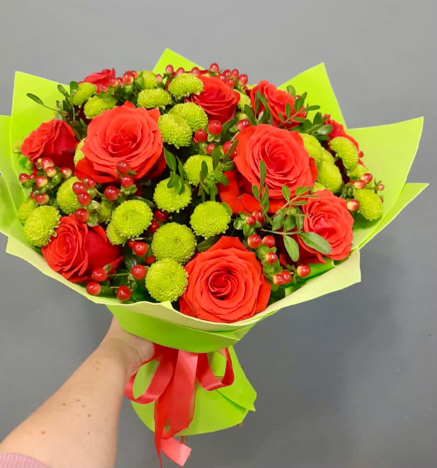 Букет цветов из: Хризантемы и Розы в Зубово Республика Башкортостан