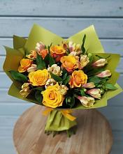 Букет цветов из:  Альстромерии и Розы в Зубово Республика Башкортостан