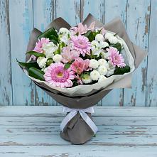 Букет цветов из:  Герберы, Альстромерии и Хризантемы #REPLACE_PRED# Зубово Республика Башкортостан