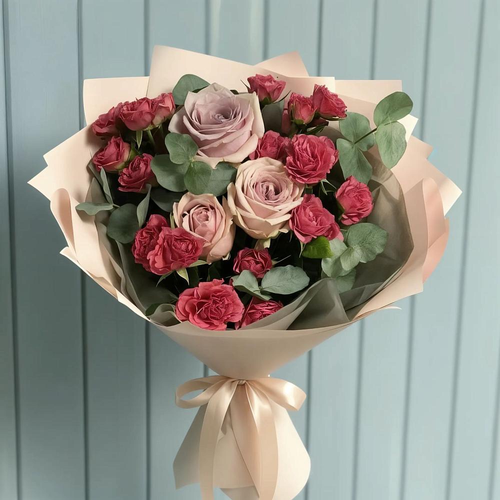 Букет цветов из: Гвоздики и Розы в Зубово Республика Башкортостан