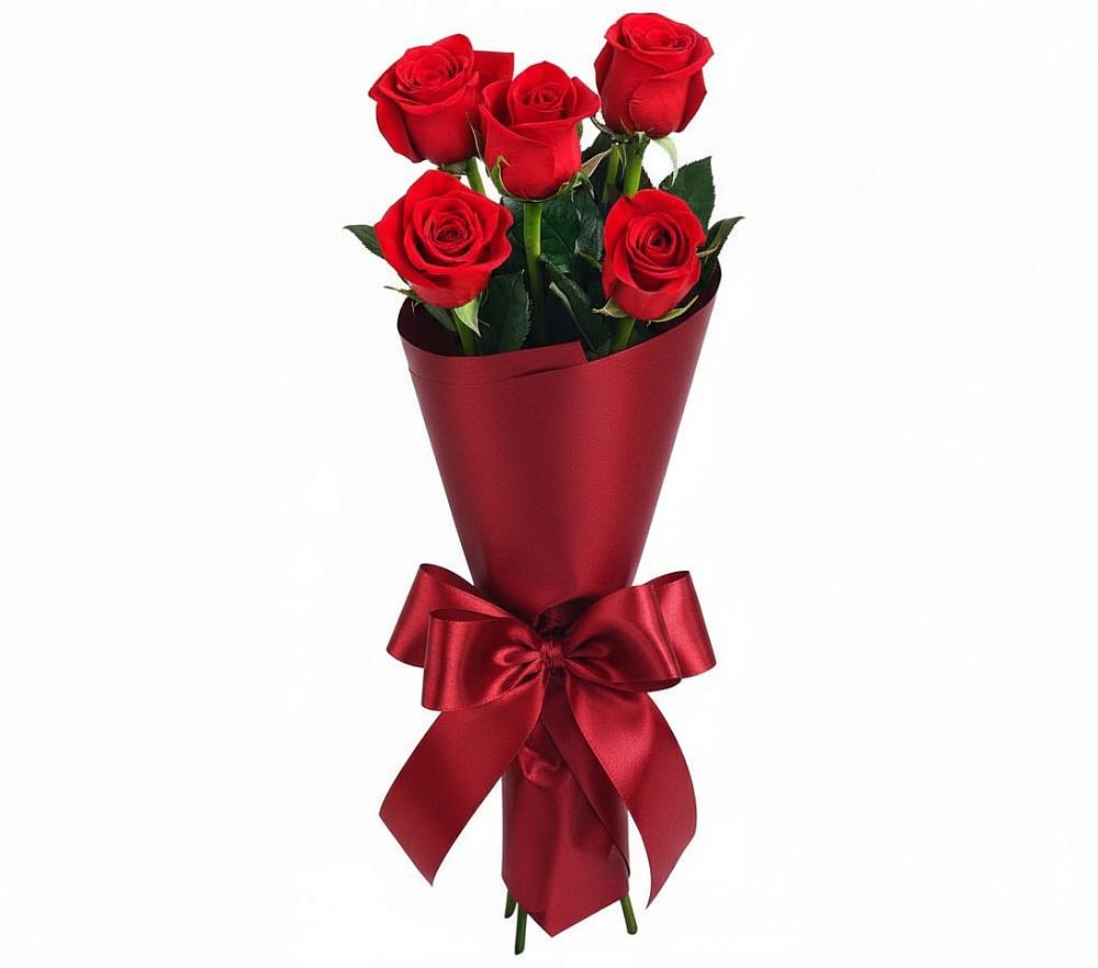 Букет 5 Красных роз Эдлесс Лав в Зубово Республика Башкортостан