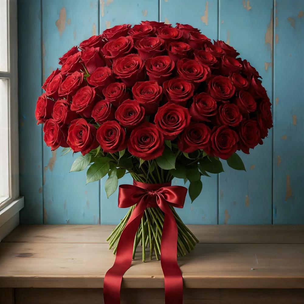 Букет Красные розы Блэк Меджик в Зубово Республика Башкортостан