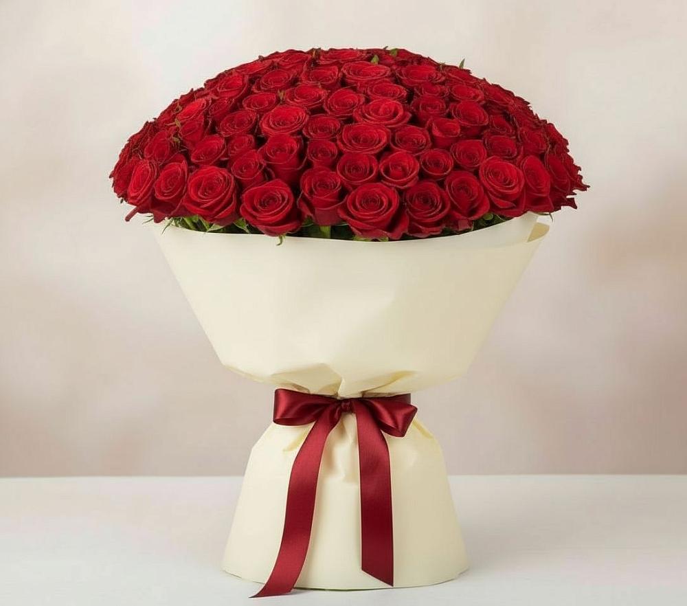 Букет 101 Красная роза Милано в Зубово Республика Башкортостан