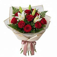 Букет цветов из:  Лилии и Розы в Зубово Республика Башкортостан