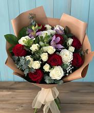 Букет цветов из:  Розы и Альстромерии в Зубово Республика Башкортостан