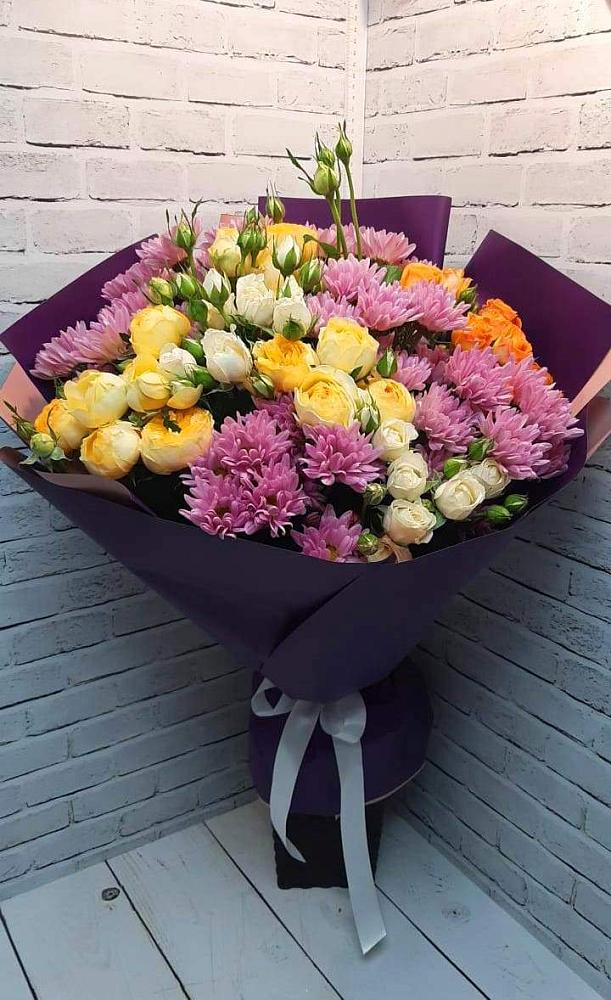 Букет цветов из: Хризантемы и Розы в Зубово Республика Башкортостан