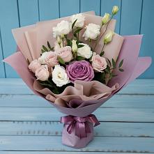 Букет цветов из:  Розы и Лизиантусы в Зубово Республика Башкортостан