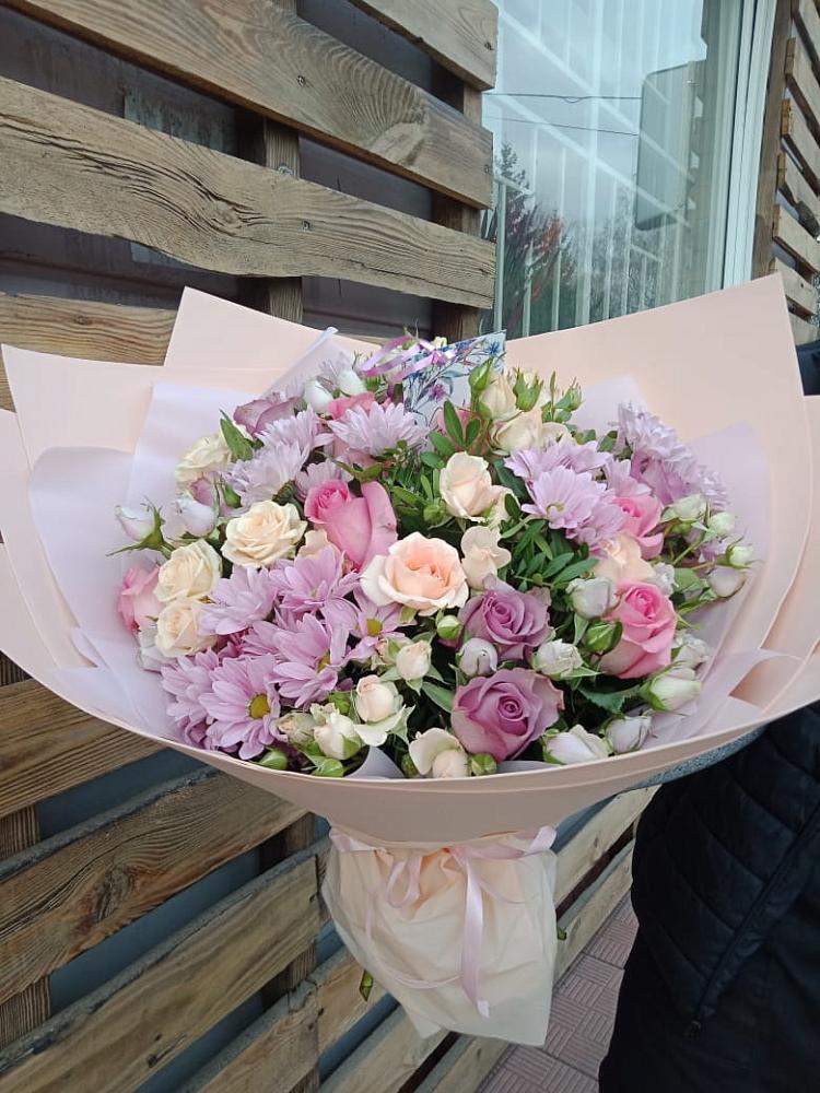 Букет цветов из: Розы и Хризантемы в Зубово Республика Башкортостан