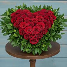 Цветочная композиция из Розы в виде сердца в Зубово Республика Башкортостан