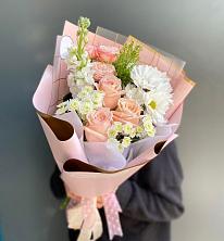 Букет цветов из:  Хризантемы и Розы в Зубово Республика Башкортостан