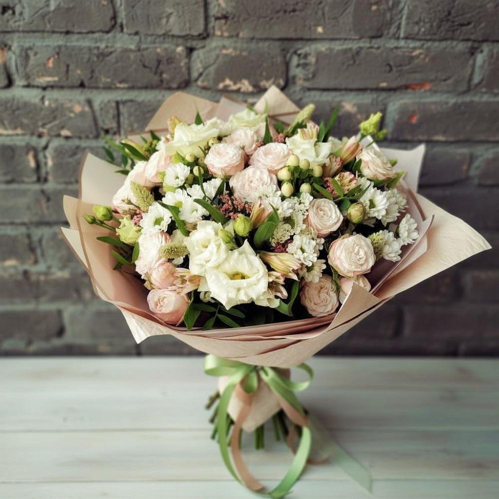 Букет цветов из: Альстромерии, Розы и Хризантемы в Зубово Республика Башкортостан