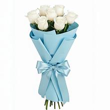 Букет 7 белых роз Проуд в Зубово Республика Башкортостан