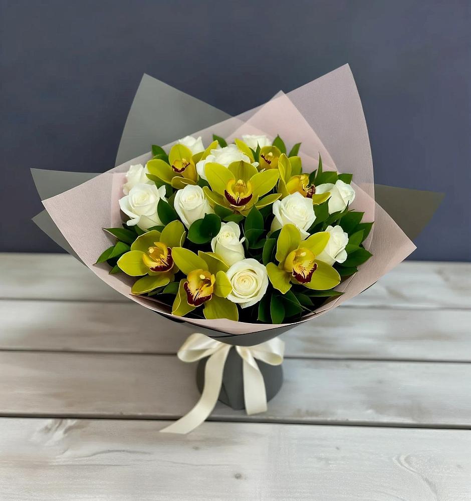 Букет цветов из: Орхидеи и Розы в Зубово Республика Башкортостан