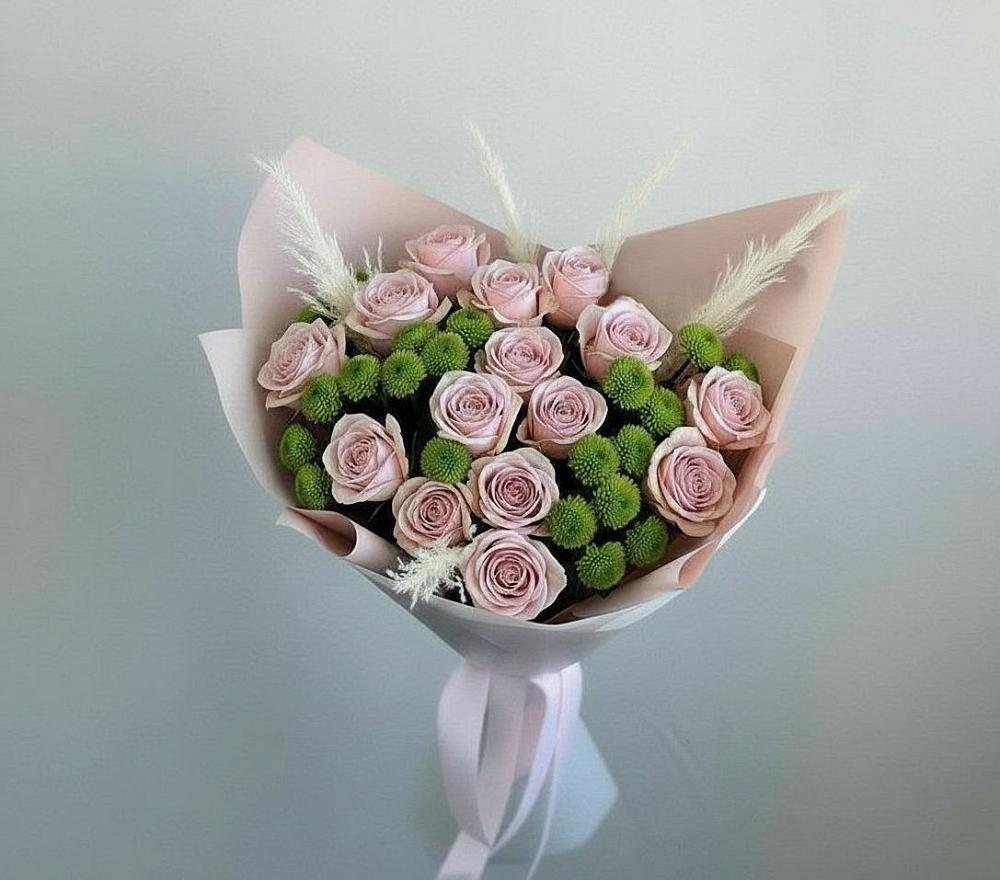 Букет цветов из: Розы и Хризантемы в Зубово Республика Башкортостан