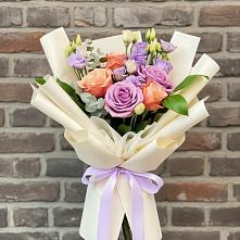 Букет цветов из:  Лизиантусы и Розы в Зубово Республика Башкортостан