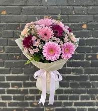 Букет цветов из:  Герберы и Хризантемы в Зубово Республика Башкортостан