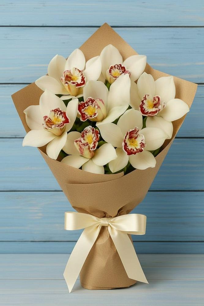 Букет цветов из: Орхидеи и Розы в Зубово Республика Башкортостан