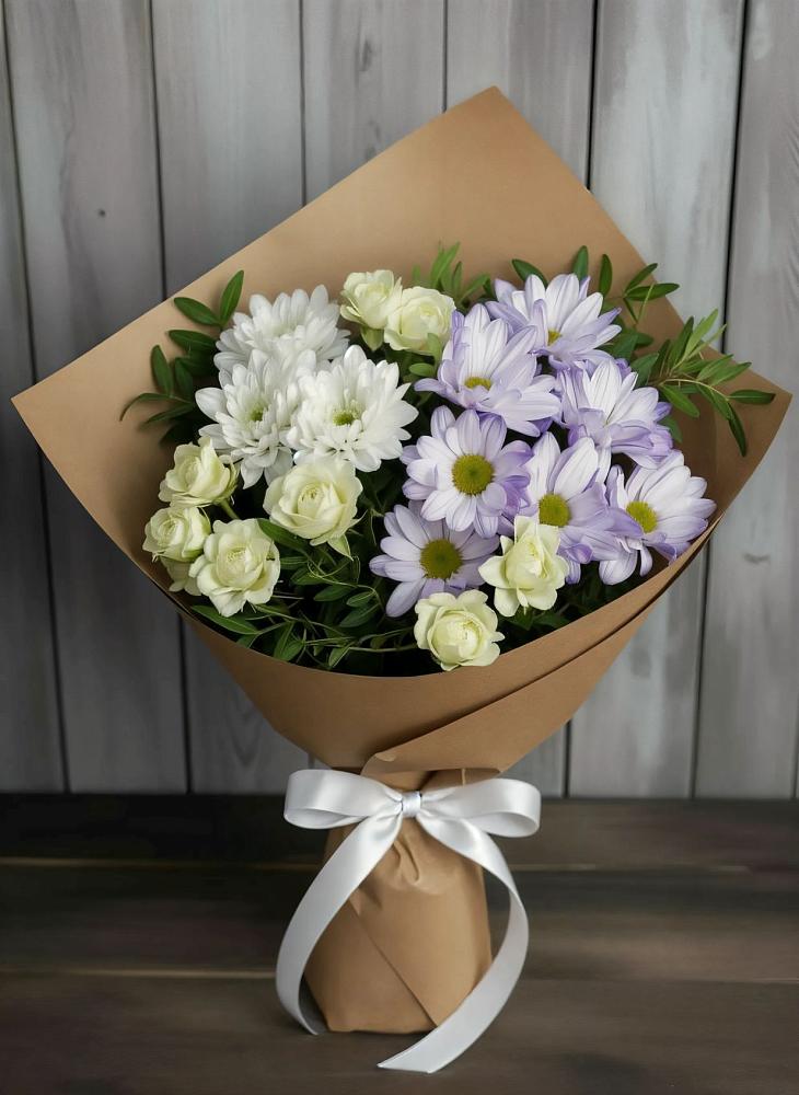 Букет цветов из: Хризантемы и Розы в Зубово Республика Башкортостан
